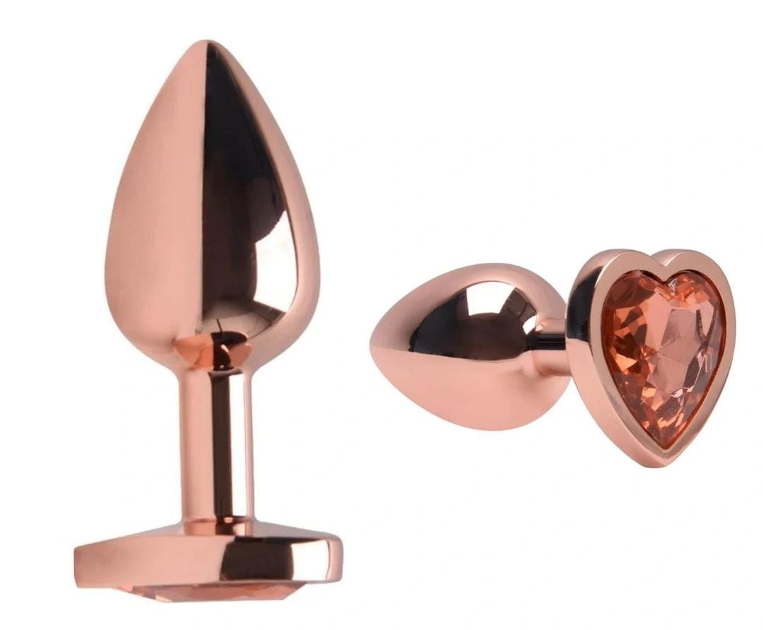 Plug Anal Coração Laranja 7 X 2,8Cm