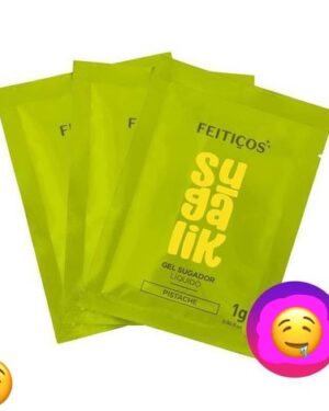 Sachê Sugalik Gel Sugador Líquido Beijável Com Pulsação 1G Feitiços