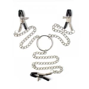 Prendedor De Mamilos E Clitóris Com Corrente