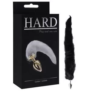 Plug Anal Metal Cor Cromado Com Rabo Hard