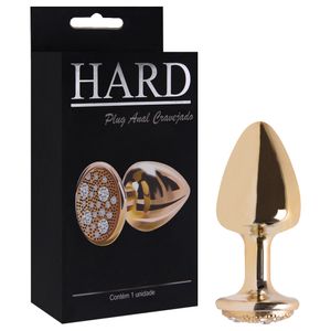 Plug M Metal Com Pedra Cravejada Em Strass Hard