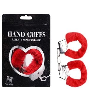 Algema De Metal Em Pelucia Cuffs