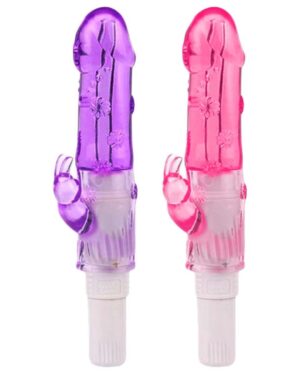 Vibrador Personal Em Jelly Com Estimulador Clitoriano