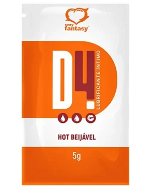 D4 Lubrificante Beijável Hot Sachê 5G Sexy Fantasy