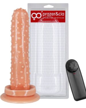 Protese Com Vibro E Ventosa 14,5 X 3,2Cm Prazer & Cia