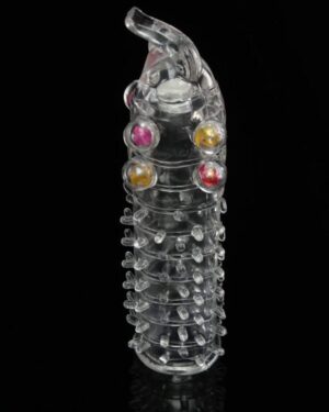 Capa Peniana Fun Crystal Com Pérolas Massageadoras