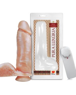 Prótese Vibrador Externo Com Escroto 20,5 X 4,5Cm Sexy Fantasy