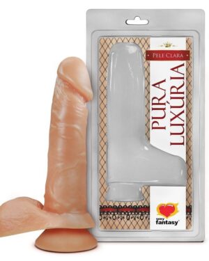 Pênis Com Escroto E Ventosa 16X3,5 Cm Sexy Fantasy