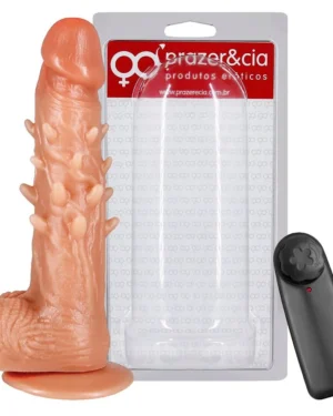 Prótese Realística Com Vibro E Ventosa 19,5 X 4,2 Cm Prazer & Cia