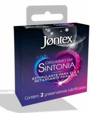 Preservativo Jontex Orgasmo em Sintonia Embalagem com 2 Unidades