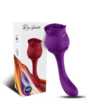 Vibrador Rosa Duplo Ponto G e Sugador