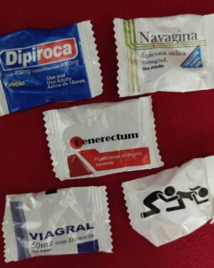 Kit Com 5 Balas Divertidas Delicious