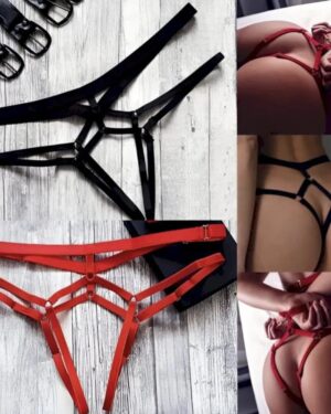 Calcinha Sensual de Tiras Sadomasoquista com Regulagem 778