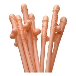 Canudinho Erótico em Formato de Pênis 1 Unidade