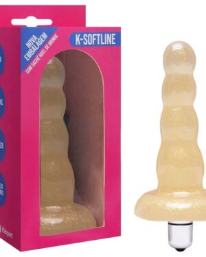 Plug Anal Glitter 10 Vibraões 12,5 X 3Cm Kgel