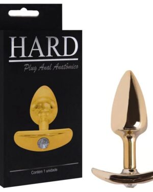 Plug P Metal Anatômico Com Pedrinha Hard
