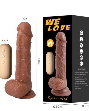 Pênis Realístico Rotativo We Love 10 Vibraões Com Controle Wireless E Aquecimento Lilo