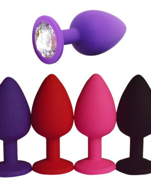 Plug Anal Aveludado Grande Com Pedra 10 X 4