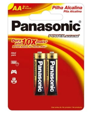 Pilha Panasonic Alcalina AA Pequena 2x1