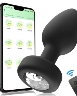 Plug Anal Emborrachado com 10 Modos de Vibração (Recarregável)