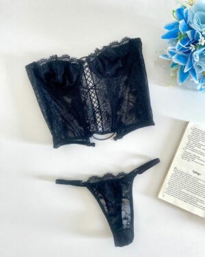 Conjunto Corset Mencía Em Renda