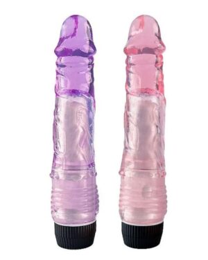 Pênis Realístico Em Jelly Com Vibro 20 X 4Cm