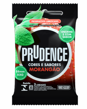 Preservativo Morangão Xxg Com 3 Unidades Prudence