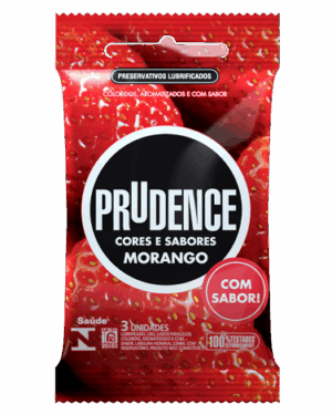 Preservativo Prudence Morango 3 Unidades