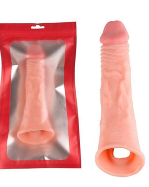 Capa Peniana Cyber Com Textura e Anel Escrotal 17 X 3 Importada