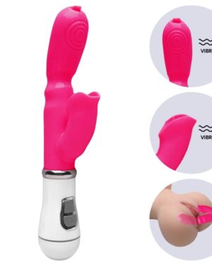 Vibrador Ponto G com Estimulador de Clitóris com 12 Níveis de Vibração
