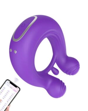 Anel Peniano Com Estimulador Por Aplicativo 9 Vibraões