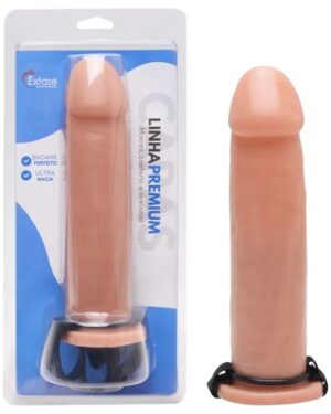 Capa Peniana Realística Pvc 19 X 3,5Cm Êxtase