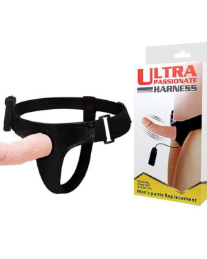 Cinta Com Capa Pênis Vibrador Harness Baile