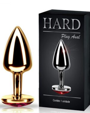 Plug Anal M Em Metal Colorido Com Pedra Hard
