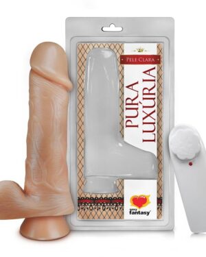 Pênis Vibrador Externo Com Escroto 18 X 4,4Cm Sexy Fantasy