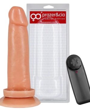 Protese Com Vibro E Ventosa 16 X 3,9Cm Prazer & Cia