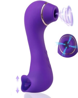 Estimulador Clitoriano 2 em 1 Sucção e Simulador de Língua