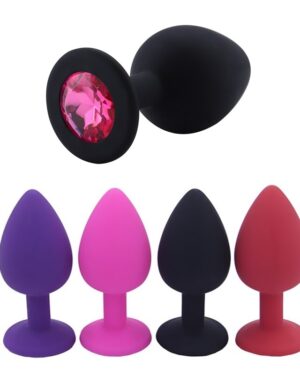 Plug Anal Aveludado Pequeno Com Pedra