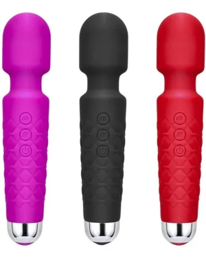 Vibrador Massageador Varinha Mágica Com Textura 20 Velocidades