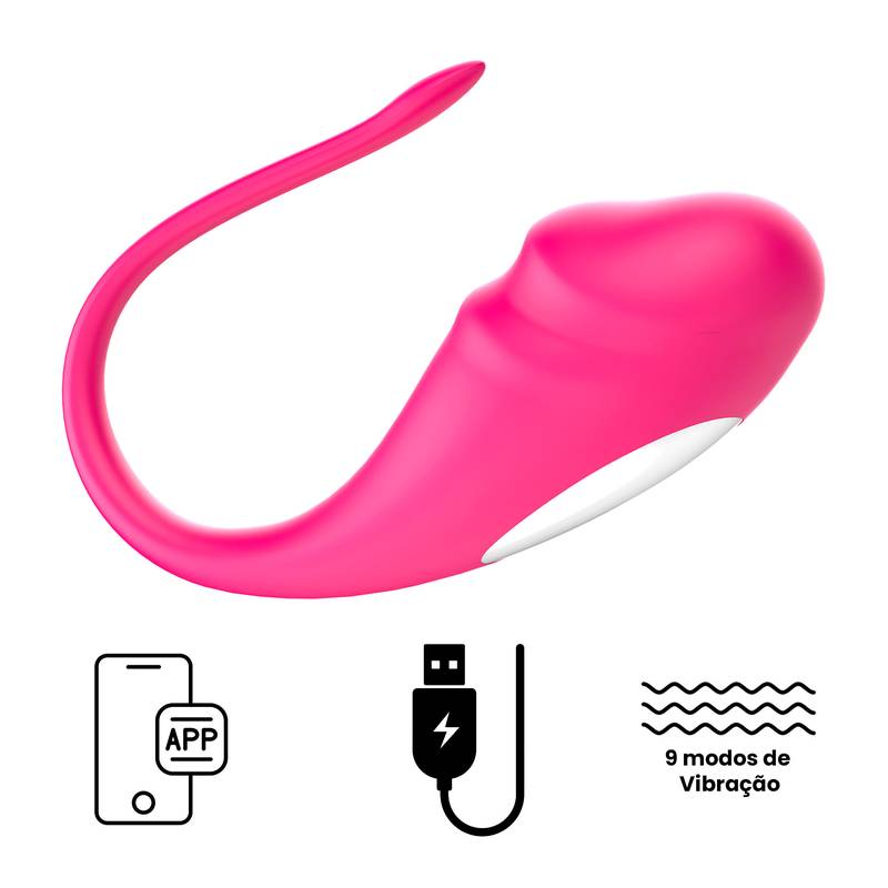 Vibrador de Casal - APP - Recarga via USB - 9 modos de Vibração Yaffa YSJT107