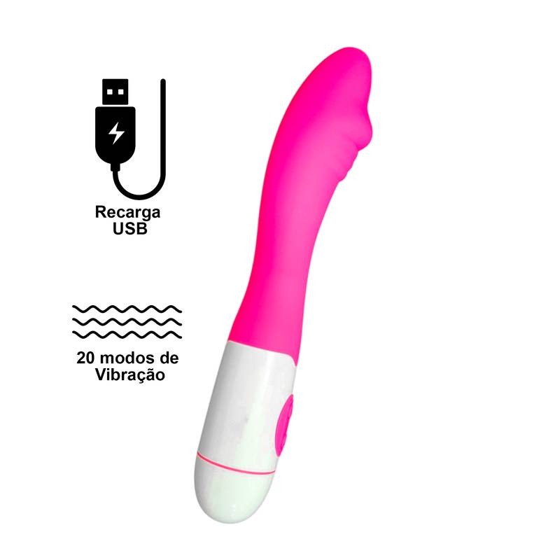 Vibrador com 20 modos de Vibração - Recarga USB Yaffa YSCC203
