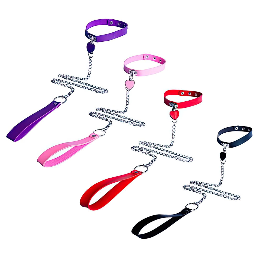 Coleira Íntima com Coração e Corrente Metálica SM092 - YOUVIBE