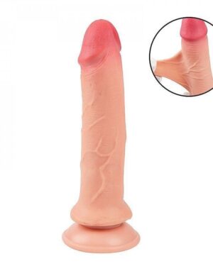 Pênis Realístico Ventosa Removível Dupla Camada 19,5x3,5cm