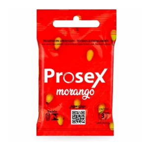 Preservativo Prosex Morango 3Unidades