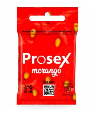 Preservativo Prosex Morango 3Unidades