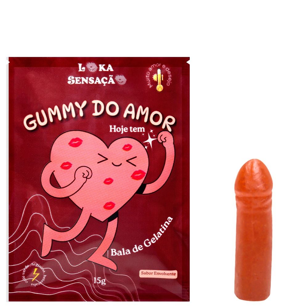 Gummy Pênis Do Amor Bala De Gelatina 15G Loka Sensação