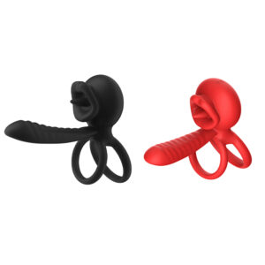 Anel Peniano Duplo e Meia Capa com Controle por Aplicativo - VIPMIX AN115