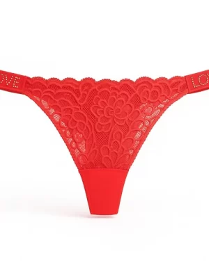 Calcinha Fio Dental Love Corte A Laser Com Renda Frontal LS734 4