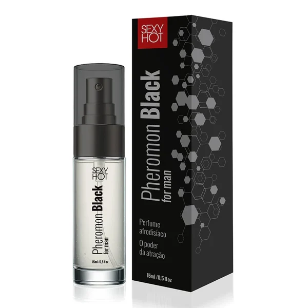 Pheromon Black For Man Perfume Masculino 15Ml Sexy Hot