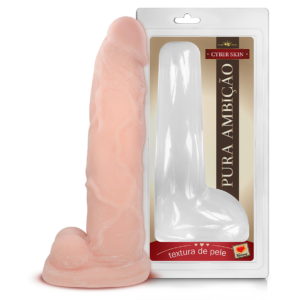 Prótese Maciça Com Escroto Cyberskin 27 X 6cm Sexy Fantasy 400